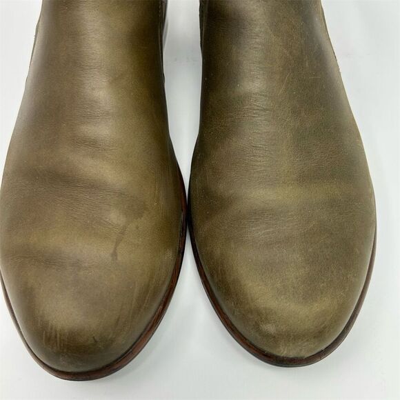 NAOT Kamsin Brown & Olive Green Leather Heeled Ankle Boots Size 41 Casual - Picture 6 of 14